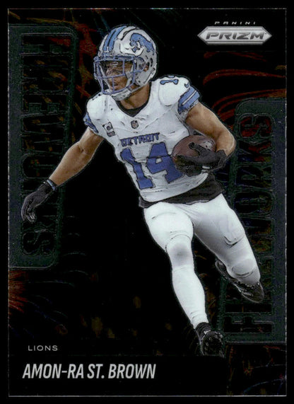 Amon-Ra St. Brown 2025 Panini Prizm #16 Fireworks