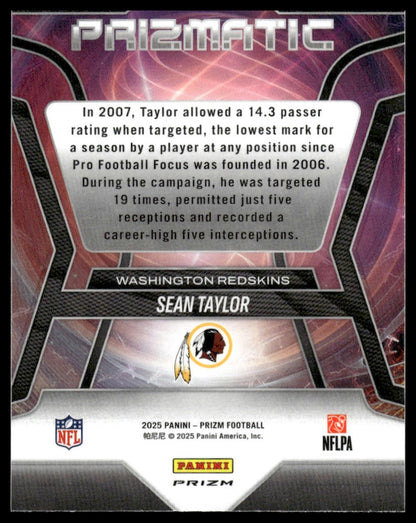 Sean Taylor 2025 Panini Prizm #11 Prizmatic Silver
