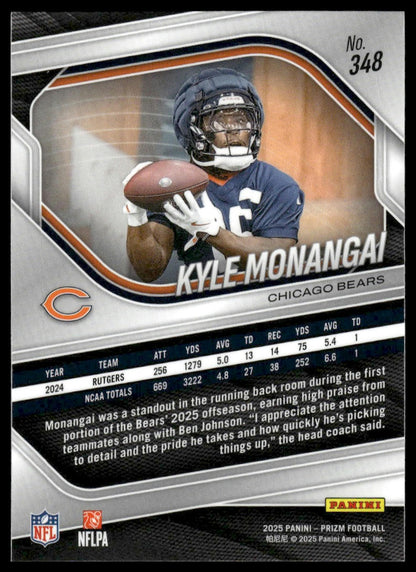 Kyle Monangai 2025 Panini Prizm #348 Pink