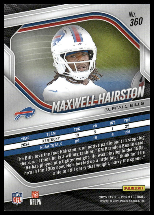 Maxwell Hairston 2025 Panini Prizm #360 Silver