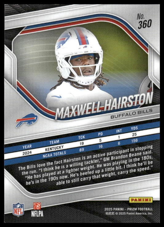 Maxwell Hairston 2025 Panini Prizm #360 Silver