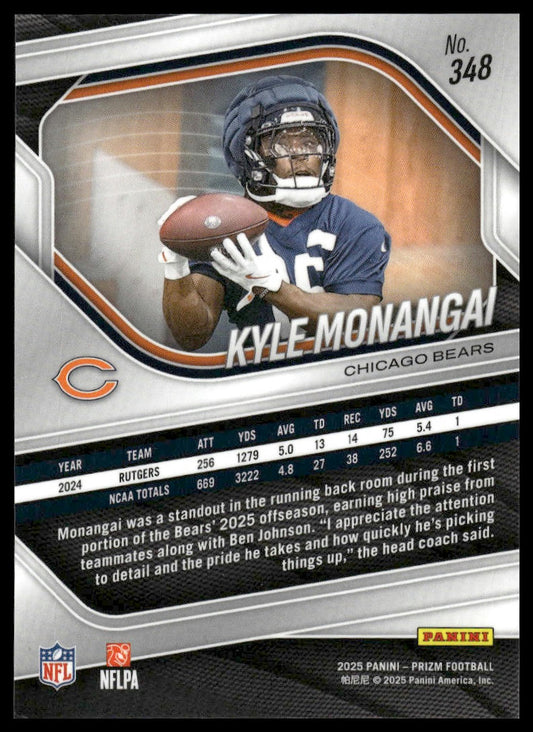 Kyle Monangai 2025 Panini Prizm #348 Pink