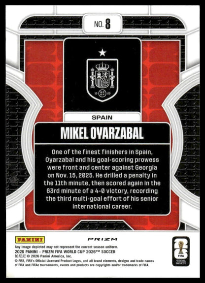 2026 Panini Prizm FIFA World Cup #8 Mikel Oyarzabal Phenomenon