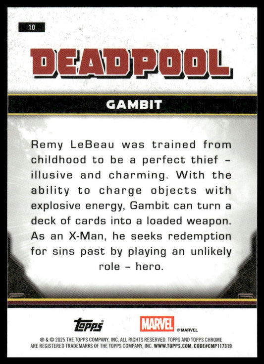 2025 Topps Chrome Deadpool #10 Gambit
