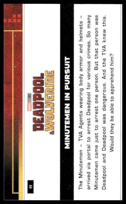 2025 Topps Chrome Deadpool #49 Minutemen in Pursuit