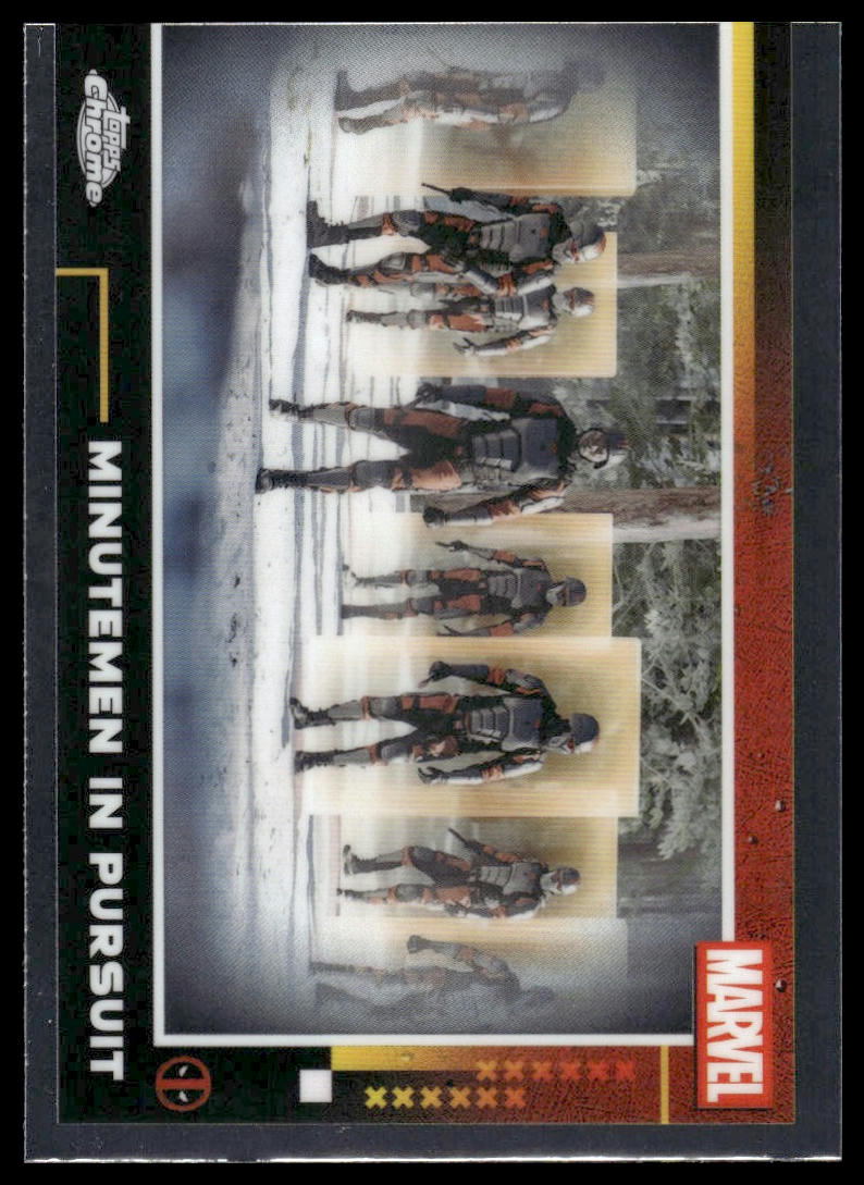 2025 Topps Chrome Deadpool #49 Minutemen in Pursuit