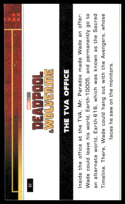 2025 Topps Chrome Deadpool #57 The TVA Office