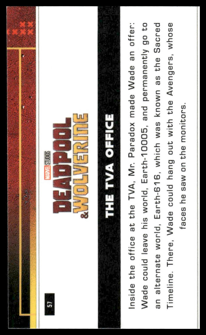 2025 Topps Chrome Deadpool #57 The TVA Office