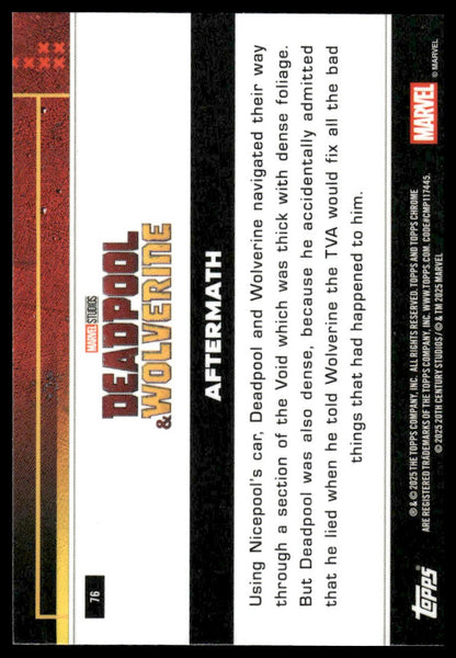 2025 Topps Chrome Deadpool #76 Aftermath