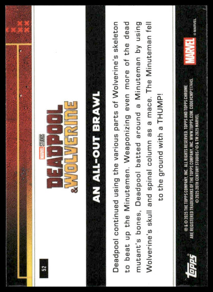 2025 Topps Chrome Deadpool #52 An All-Out Brawl