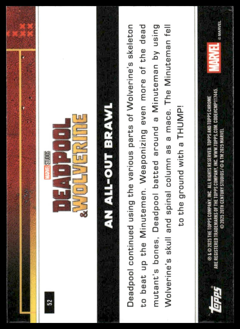 2025 Topps Chrome Deadpool #52 An All-Out Brawl