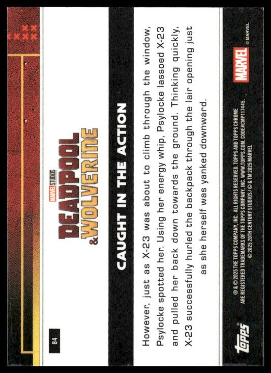2025 Topps Chrome Deadpool #84 Caught in the Action