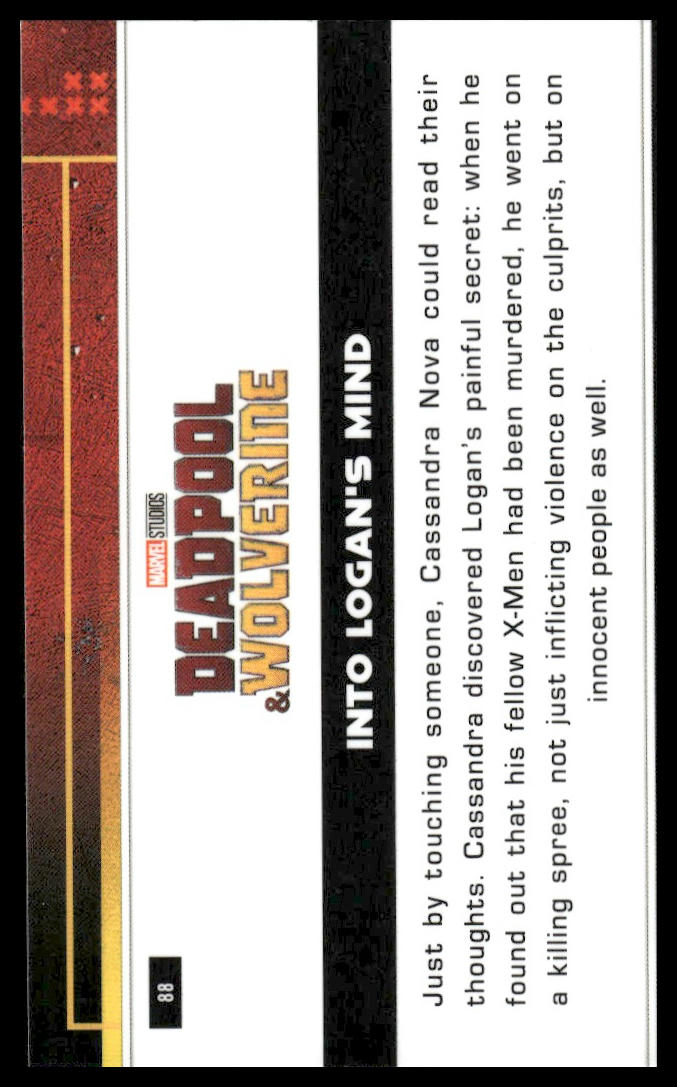2025 Topps Chrome Deadpool #88 Into Logan's Mind