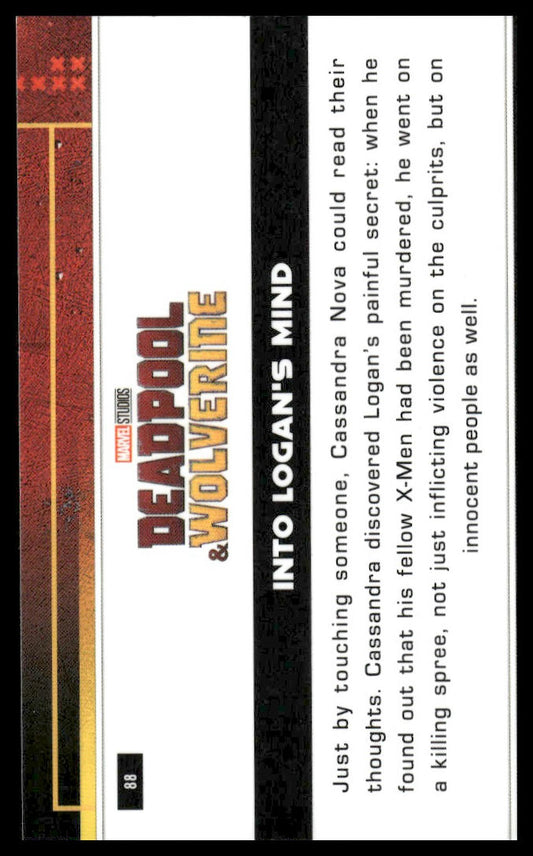 2025 Topps Chrome Deadpool #88 Into Logan's Mind