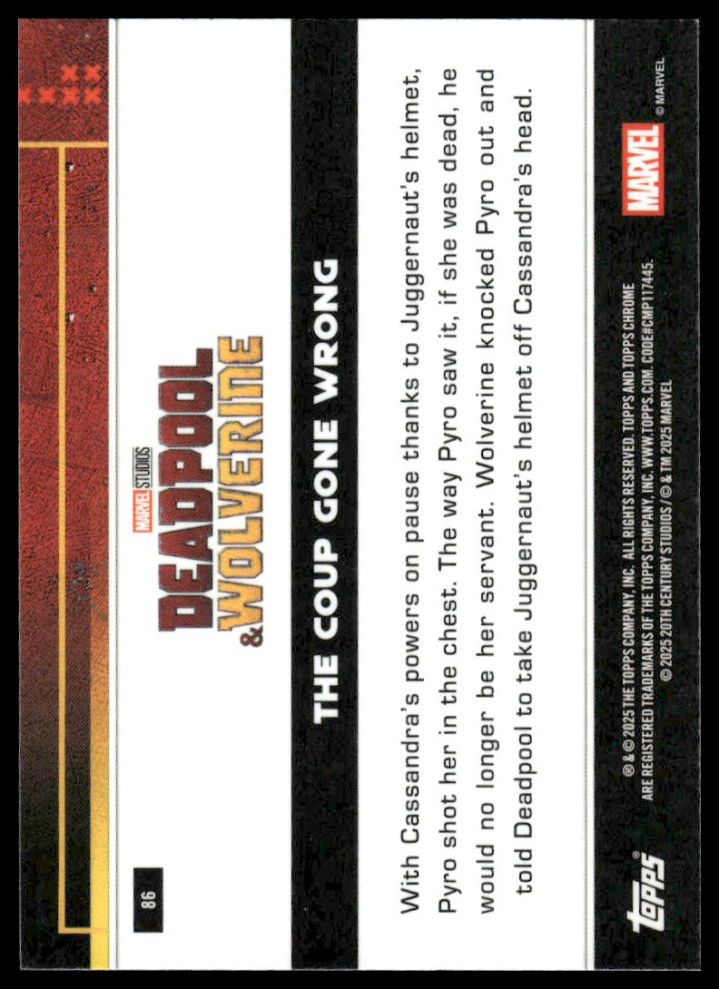 2025 Topps Chrome Deadpool #86 The Coup Gone Wrong