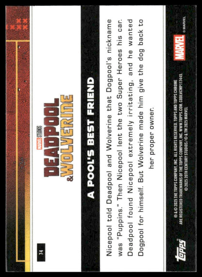 2025 Topps Chrome Deadpool #74 A Pool's Best Friend