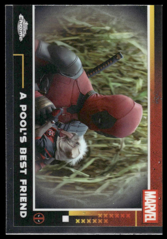 2025 Topps Chrome Deadpool #74 A Pool's Best Friend