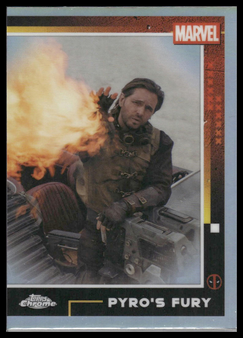 2025 Topps Chrome Deadpool #68 Pyro's Fury Refractor