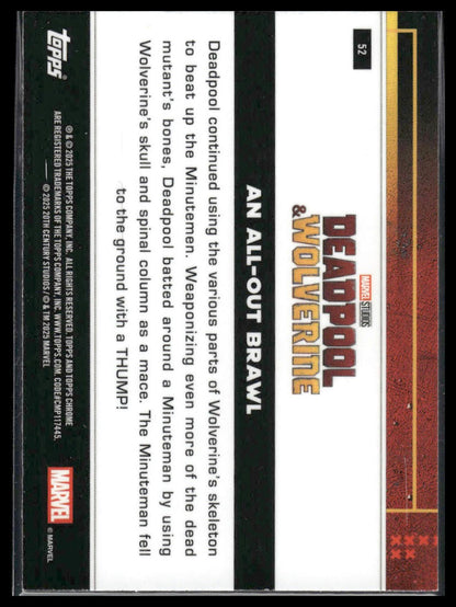 2025 Topps Chrome Deadpool #52 An All-Out Brawl Purple Refractor #/250