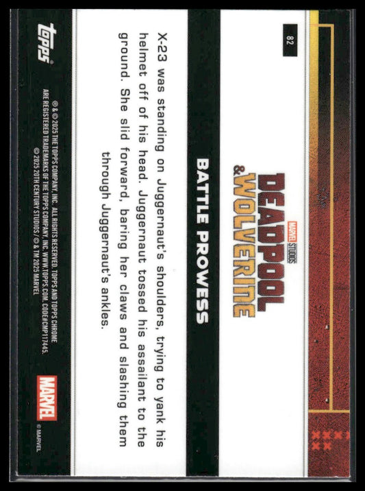 2025 Topps Chrome Deadpool #82 Battle Prowess