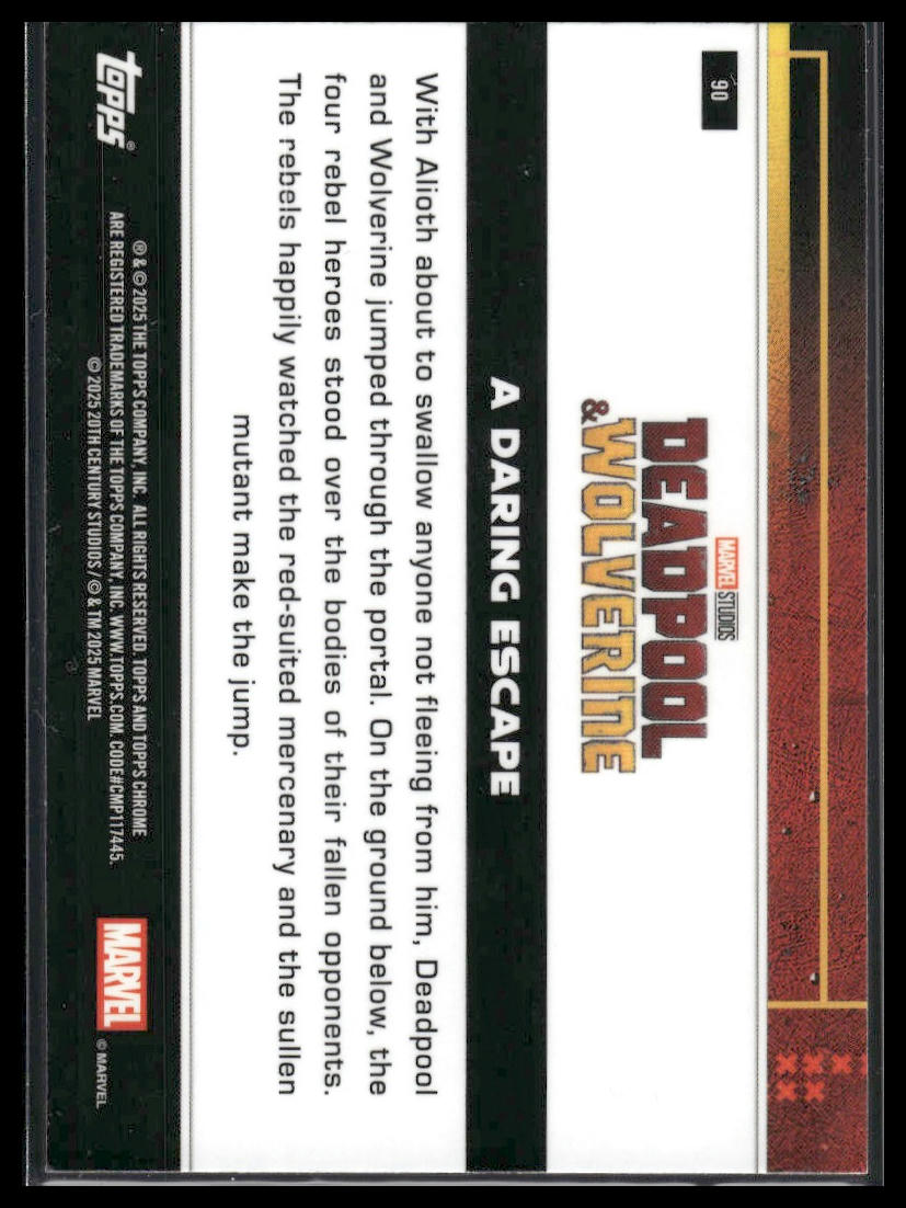 2025 Topps Chrome Deadpool #90 A Daring Escape