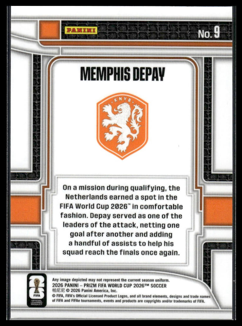 2026 Panini Prizm FIFA World Cup #9 Memphis Depay Scorers Club