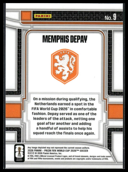 2026 Panini Prizm FIFA World Cup #9 Memphis Depay Scorers Club