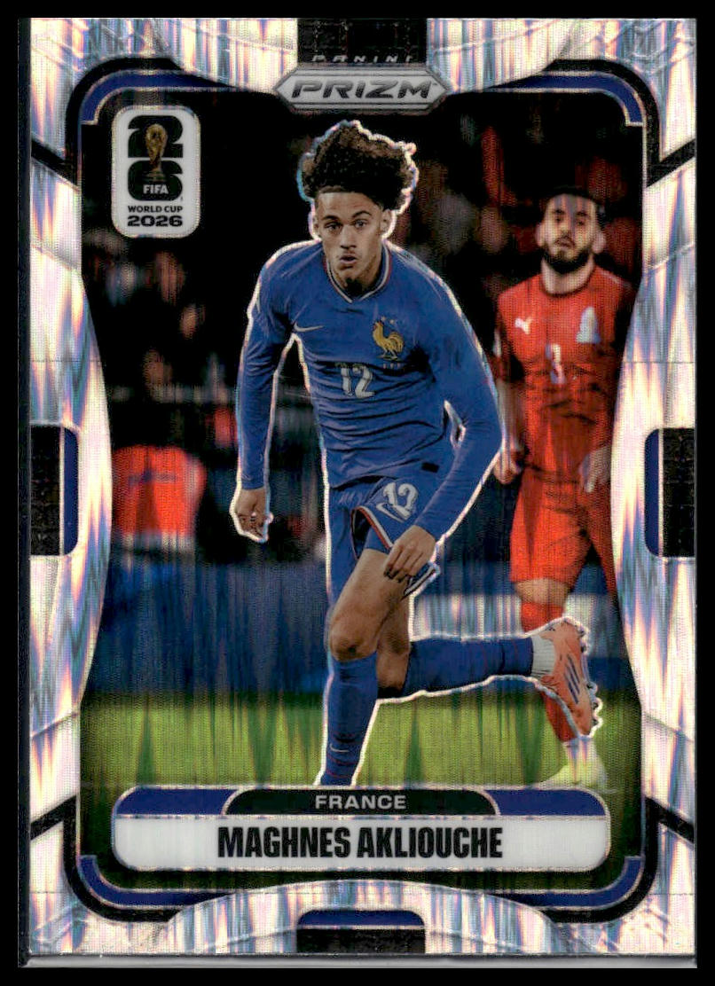 2026 Panini Prizm FIFA World Cup #30 Maghnes Akliouche Fractal Prizm