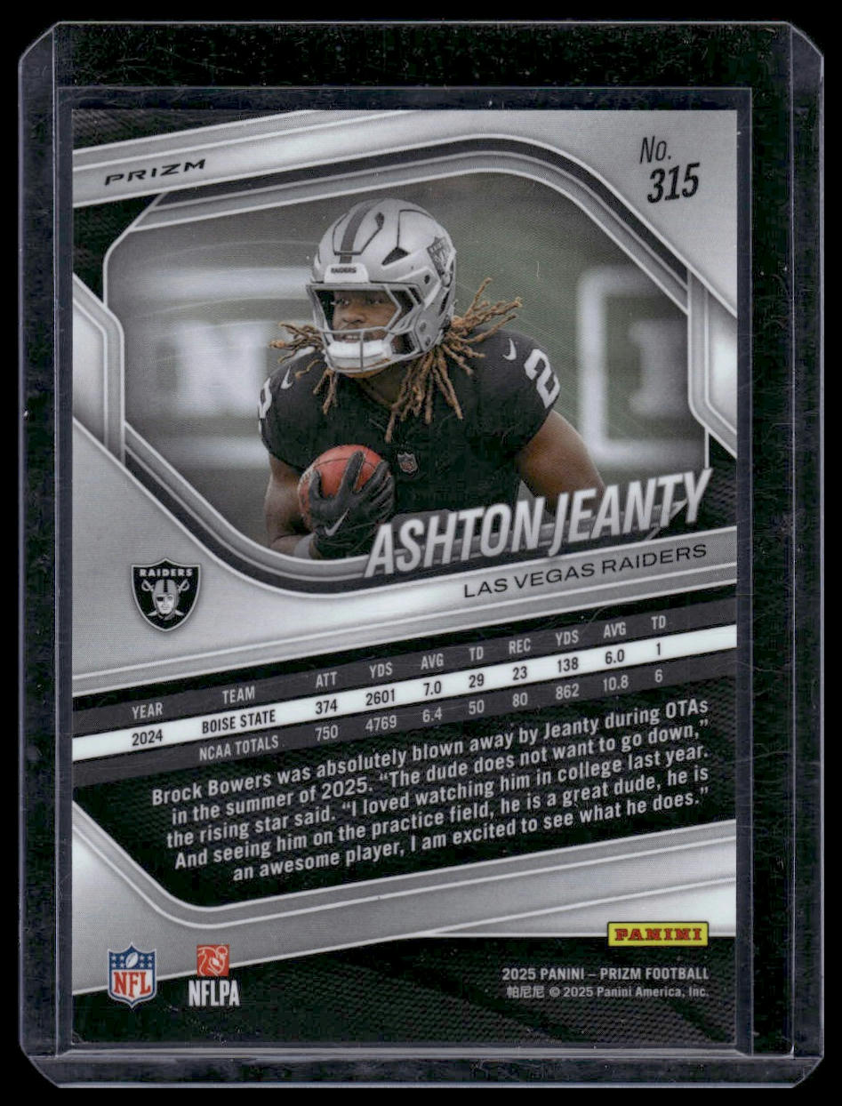 2025 Panini Prizm Football #315 Ashton Jeanty Pink Pulsar Prizm