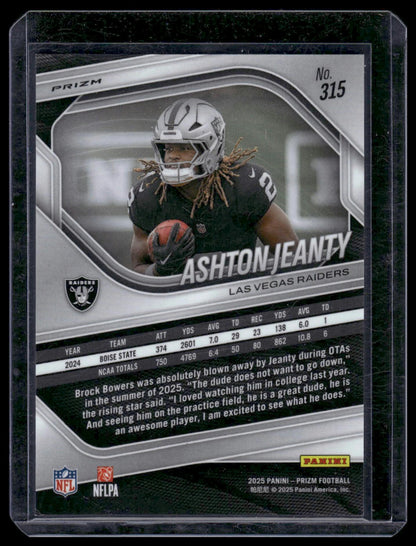 2025 Panini Prizm Football #315 Ashton Jeanty Pink Pulsar Prizm
