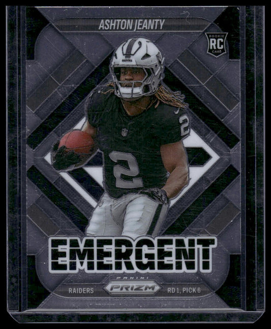 2025 Panini Prizm Football #10 Ashton Jeanty Silver Prizm Emergent