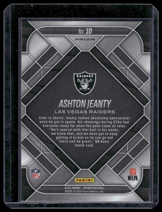 2025 Panini Prizm Football #10 Ashton Jeanty Green Prizm Emergent
