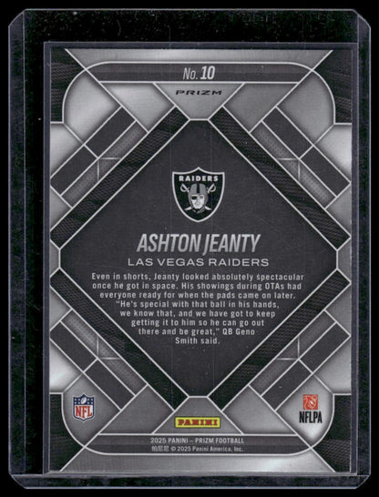 2025 Panini Prizm Football #10 Ashton Jeanty Green Prizm Emergent