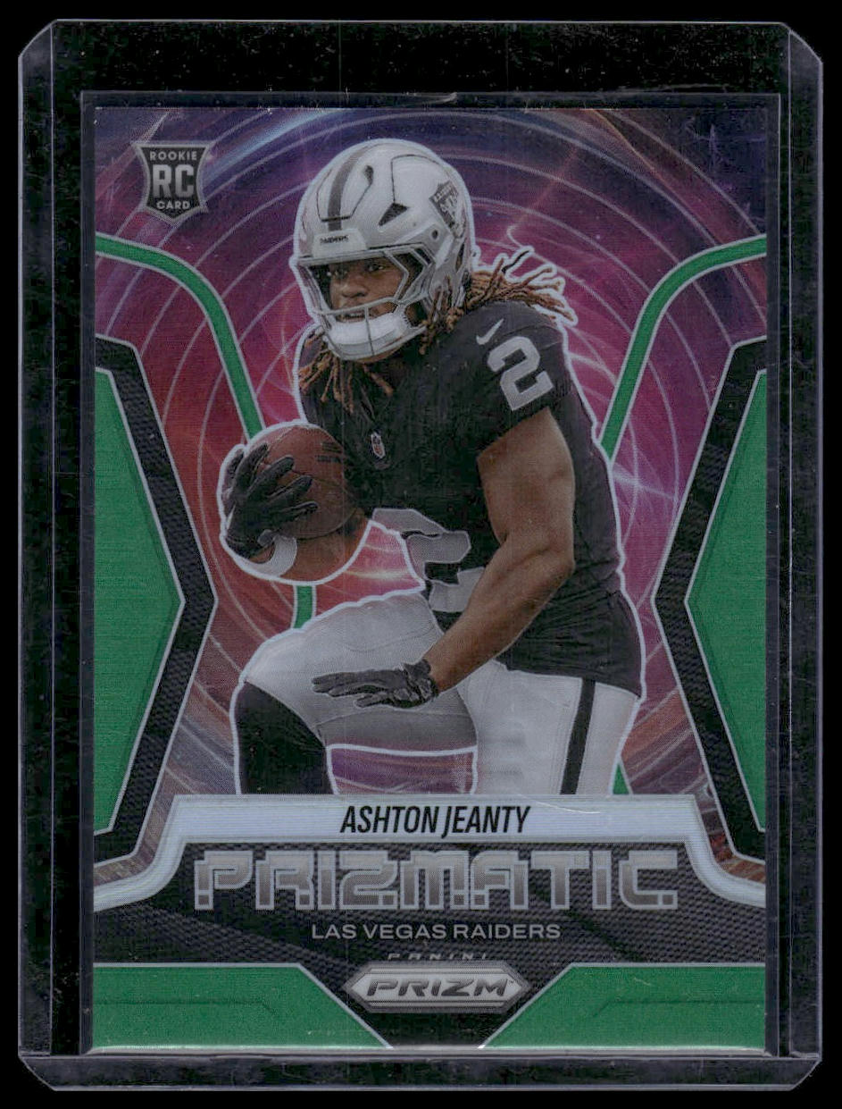 2025 Panini Prizm Football #7 Ashton Jeanty Green Prizm Prizmatic