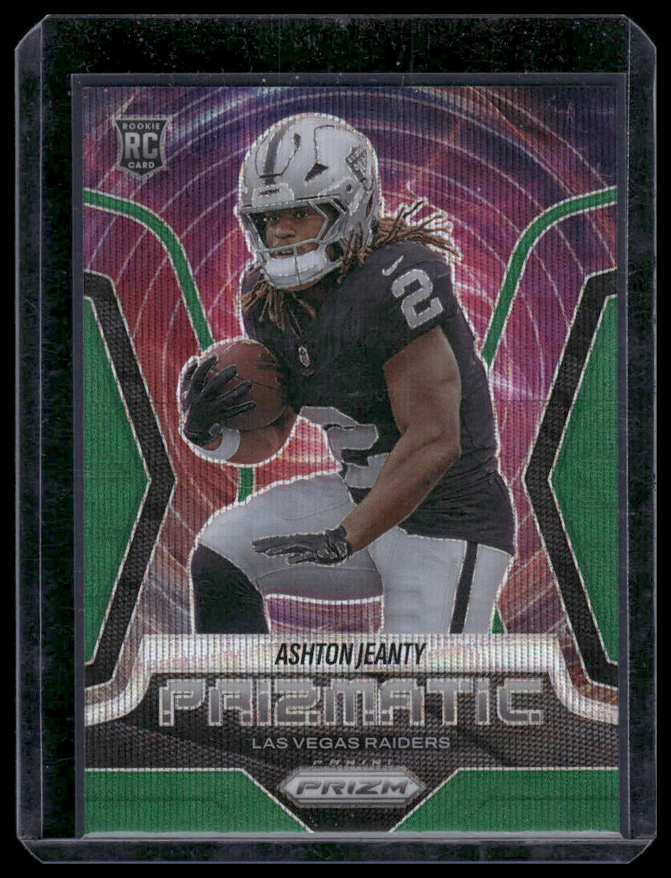 2025 Panini Prizm Football #7 Ashton Jeanty Green Pulsar Prizm Prizmatic