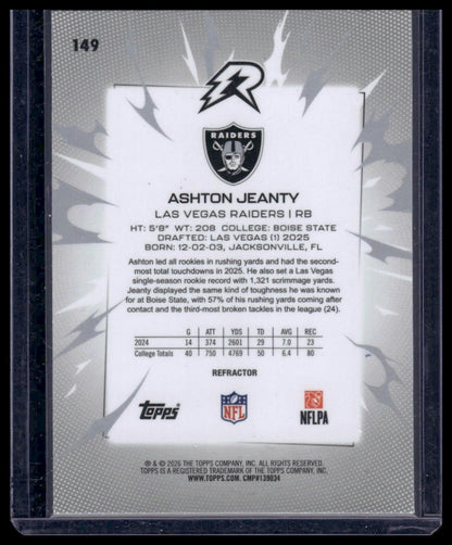 2025 Topps Resurgence Football #149 Ashton Jeanty Refractor