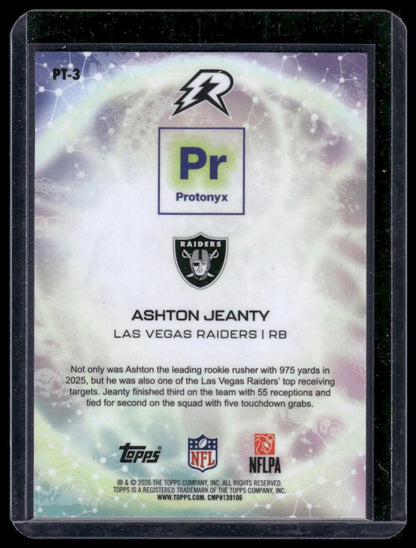 2025 Topps Resurgence Football #PT-3 Ashton Jeanty Protonyx