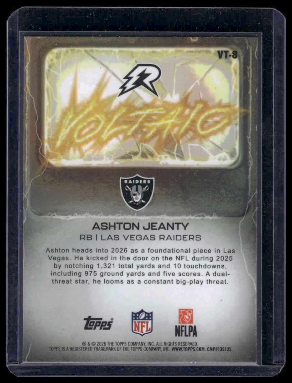 2025 Topps Resurgence Football #VT-8 Ashton Jeanty Voltaic