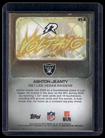 2025 Topps Resurgence Football #VT-8 Ashton Jeanty Voltaic