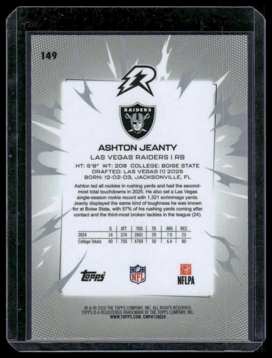 2025 Topps Resurgence Football #149 Ashton Jeanty Red White Blue Disco