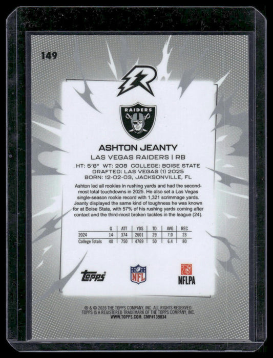 2025 Topps Resurgence Football #149 Ashton Jeanty Red White Blue Disco