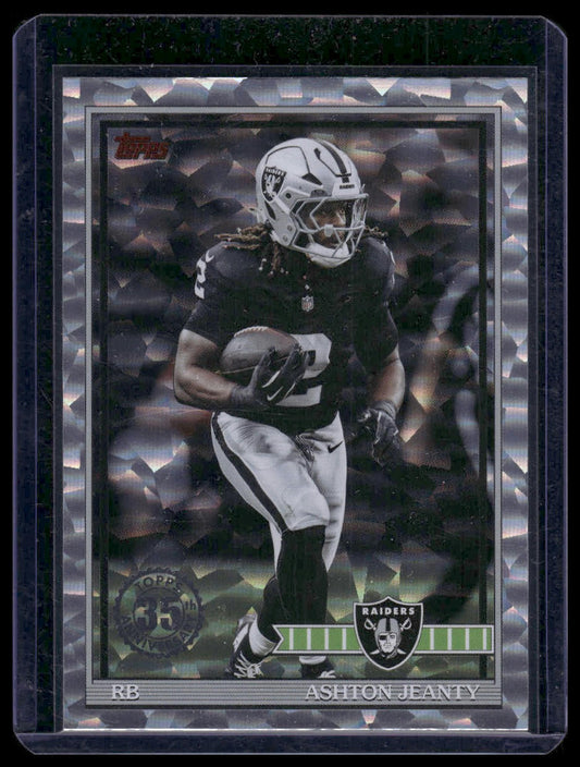 2026 Topps #91TF-27 Ashton Jeanty Cracked Ice Foil 1991 Topps 35th Anniversary
