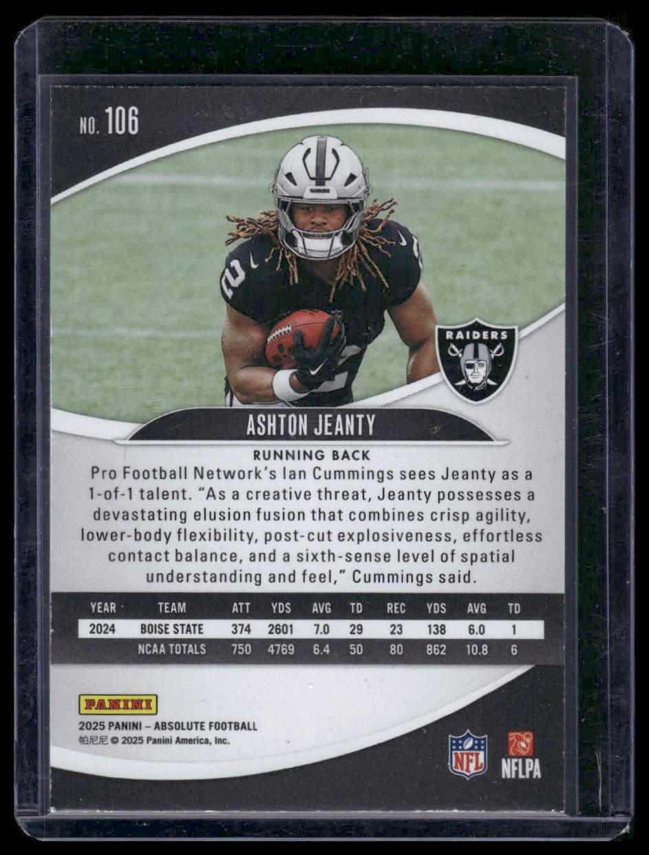 2025 Panini Absolute Football #106 Ashton Jeanty