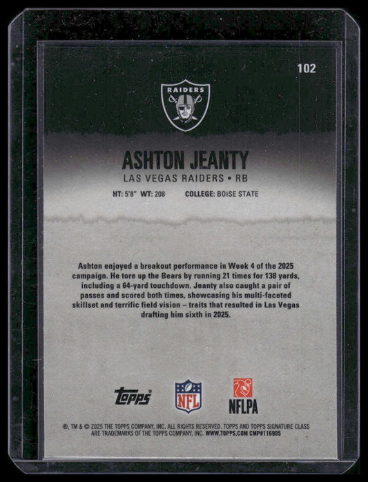 2025 Topps Signature Class #102 Ashton Jeanty