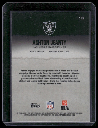 2025 Topps Signature Class #102 Ashton Jeanty