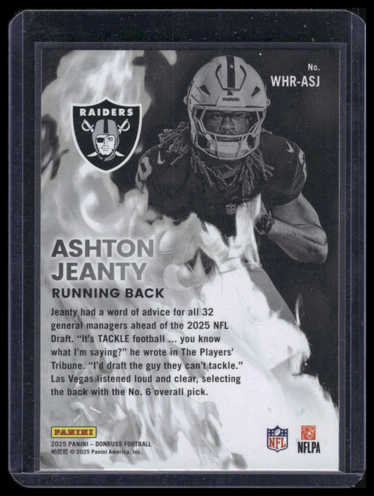 2025 Panini Donruss Football #WHR-ASJ Ashton Jeanty White Hot Rookies