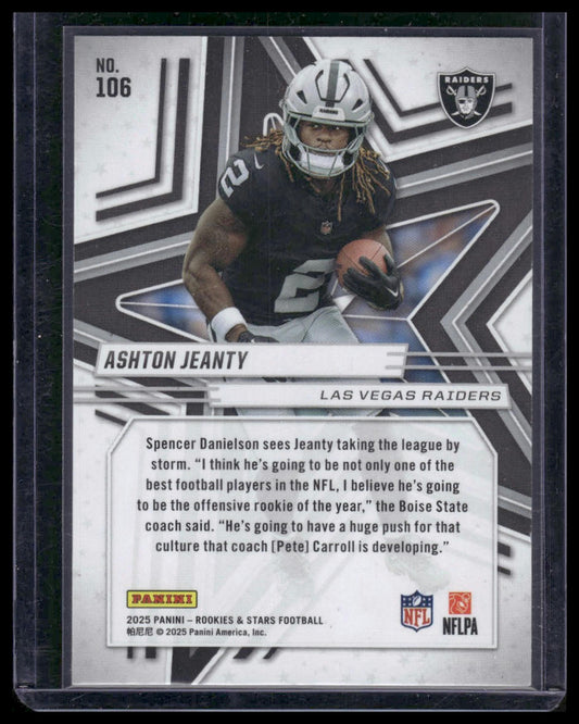 2025 Panini Rookies & Stars Football #106 Ashton Jeanty Preferred