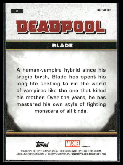 2025 Topps Chrome Marvel Deadpool #18 Blade Refractor