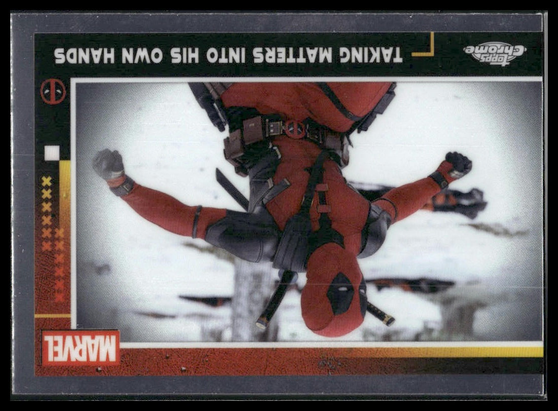 2025 Topps Chrome Marvel Deadpool #53 Taking Matters Into His Own Hands