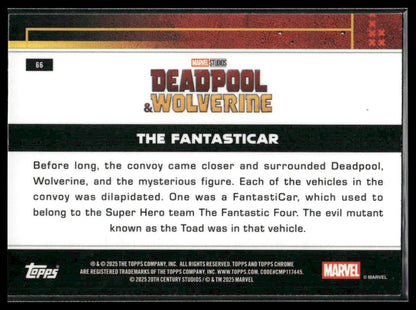 2025 Topps Chrome Marvel Deadpool #66 The Fantasticar